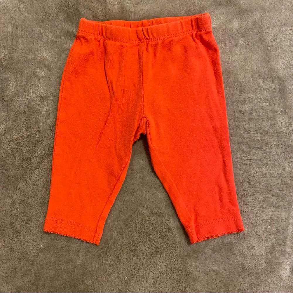 Carter's Baby Orange Lettuce Trim Pants Size 3 Months